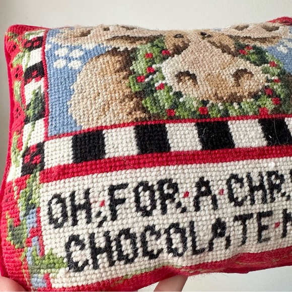 Vintage Needlepoint Pillow - Picture 9 of 9